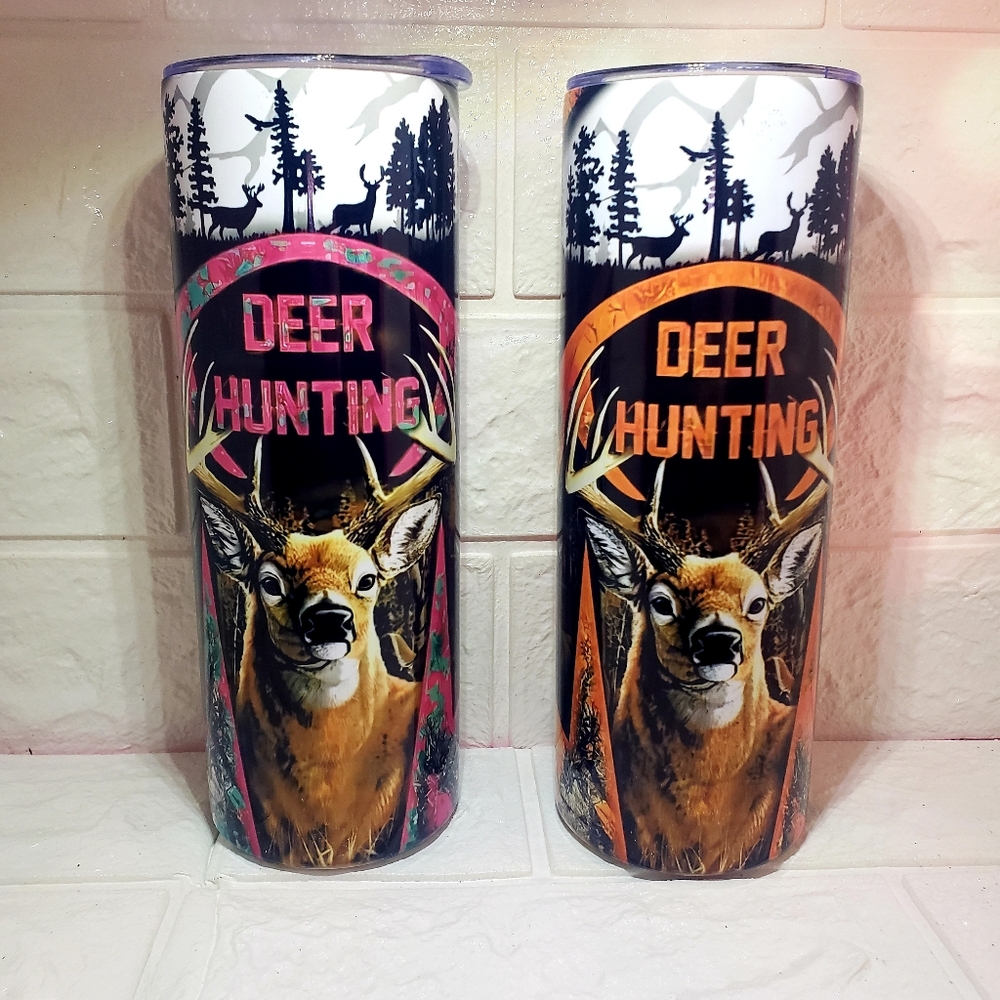 His & Hers Hunting 20oz Tumblers Will add Names FREE 🎄✝️ CHRISTMAS SALE